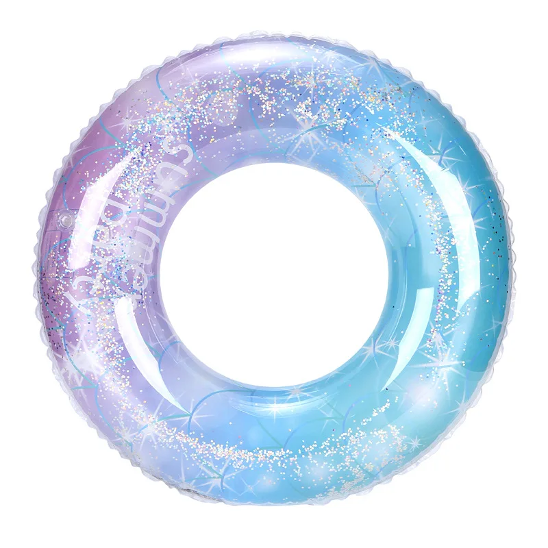 Надувной прозрачный фиолетовый бассейн для взрослых с блестками плавательное