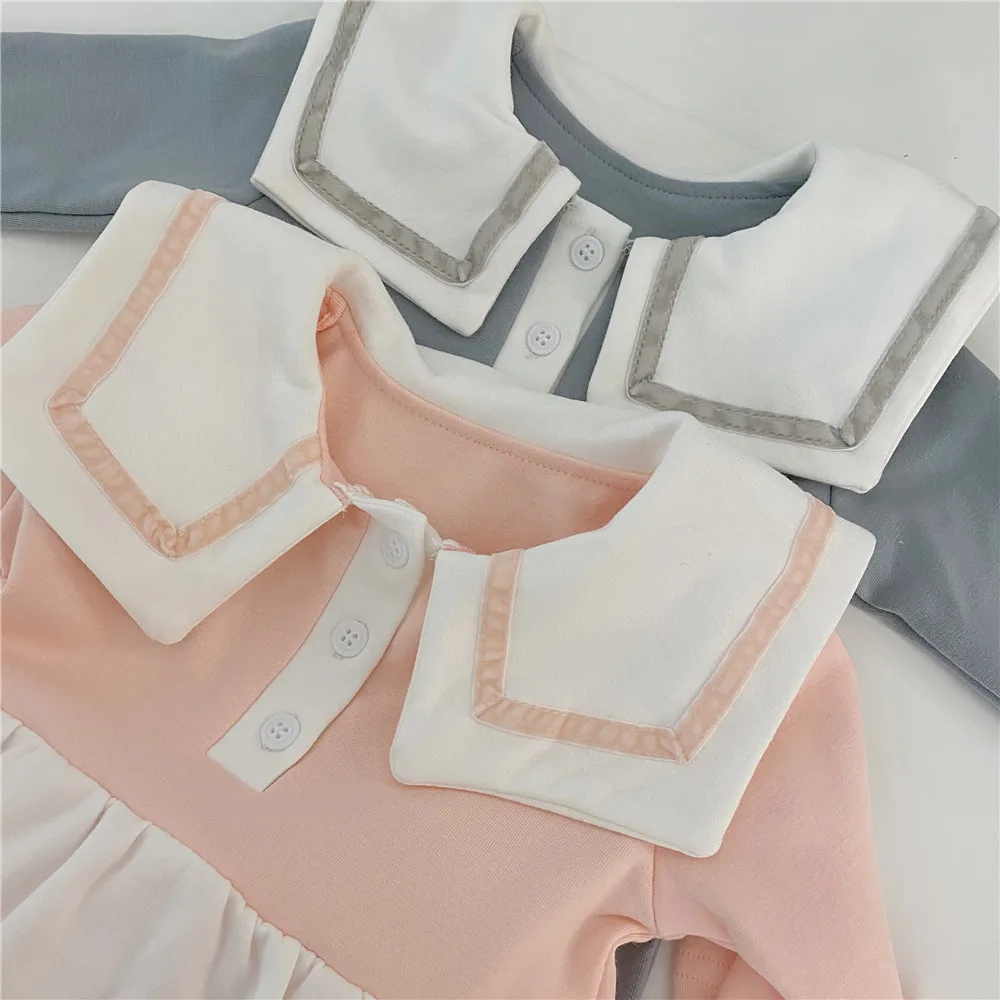 RiniKinda Cute Baby Girl Clothes Autumn Newborn Baby Clothing For Girls Long Sleeve Kids Boys Jumpsuit Knit Baby Girls Rompers