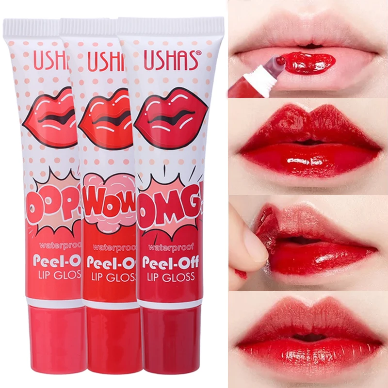 

3 Colors Moisturizing Amazing Peel Off Liquid Lipstick Waterproof Long Lasting Lip Gloss Tear Off Jelly Lip Tint Tattoo Makeup