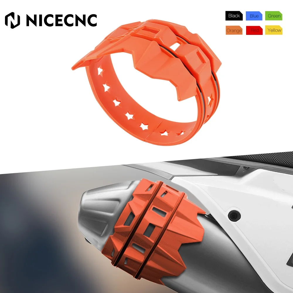 Фото NICECNC для KTM EXC 300 SXF 450 SX125 Huqvarna TE 300 GasGas EC 300 250 Beta RR 300 Suzuki DR-Z400 Защита выхлопной трубы №1