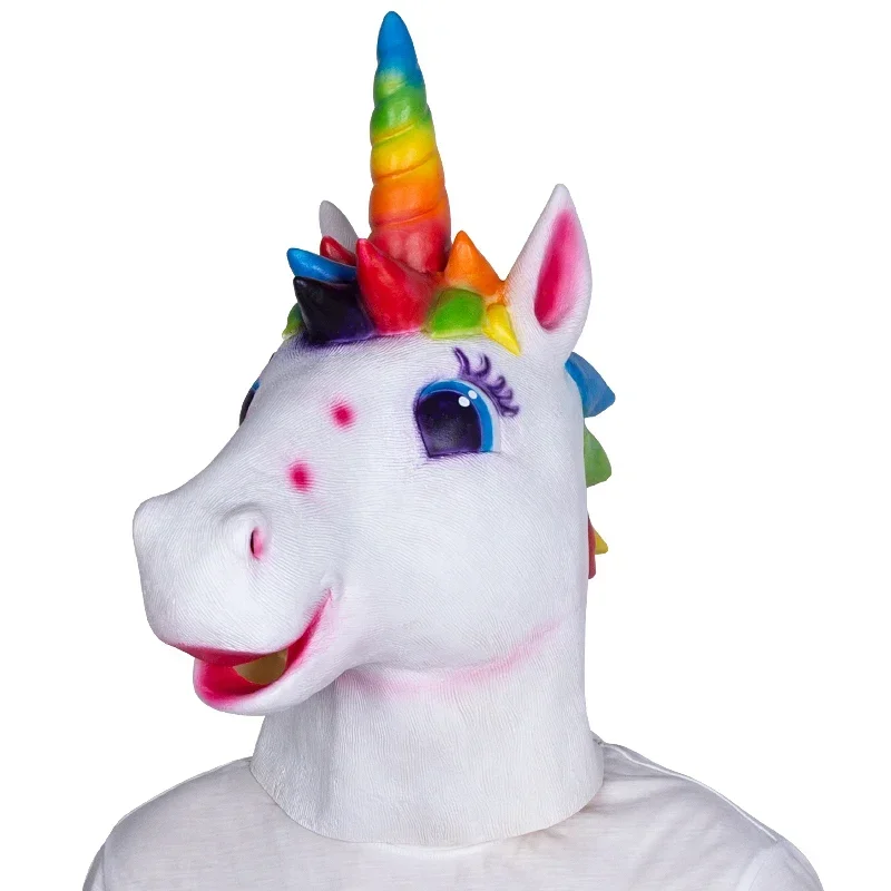 Маска животного Единорог Лошади Делюкс Новинка Хэллоуин Костюм Партии Орел