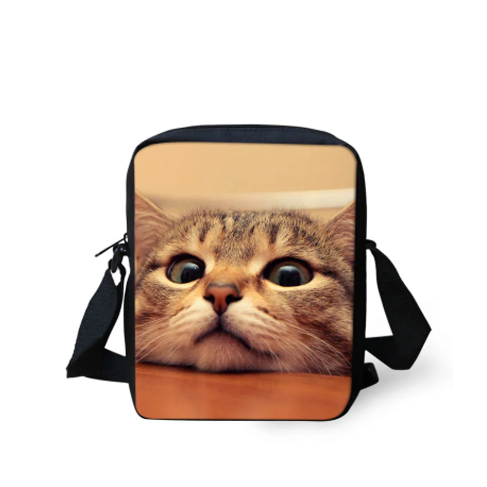 ADVOCATOR Orange Cat Pattern Small Crossbody Bags Children's Bag Girl Kawaii Handbag Customized Messenger Bags Free Shipping