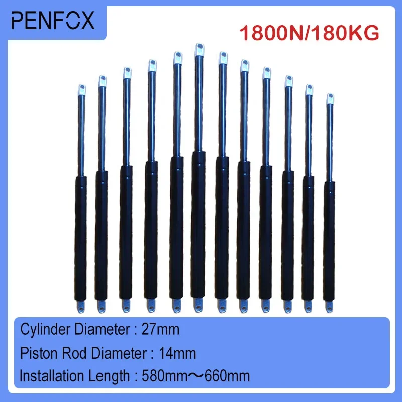 1 шт. 580 мм-660 мм 1800 Н универсальная газовая пружина мебельная стойка амортизатор