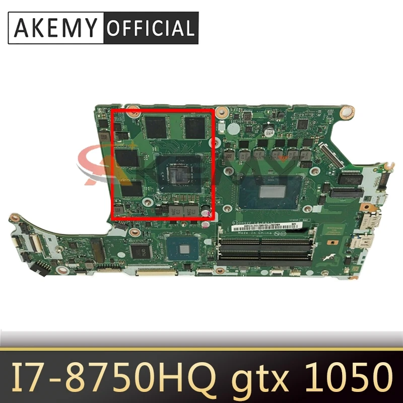 

AN515-52 материнская плата для ACER AN515 portable dh5vf LA-F952P cpu: I7-8750HQ gtx 1050 ddr4 100% протестированная материнская плата