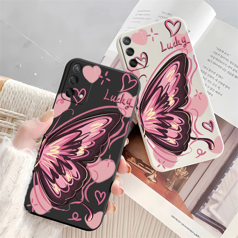 Цветной графический телефон &quotБабочка&quot для OPPO A78 A76 A74 A60 A57 A54 A53 A38 A31 A17 A16K A15 A9