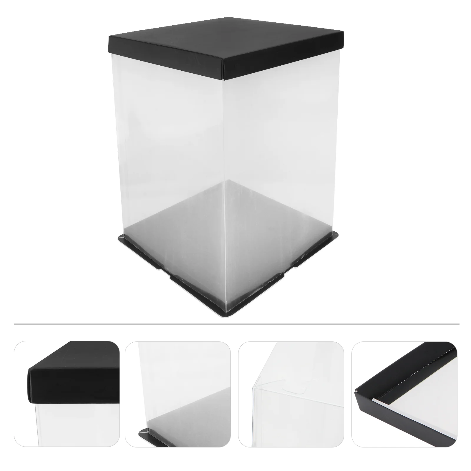 

Transparent Cake Box Square Storage Container Carrier Gift Supply Disposable Food Containers Plastic Bread