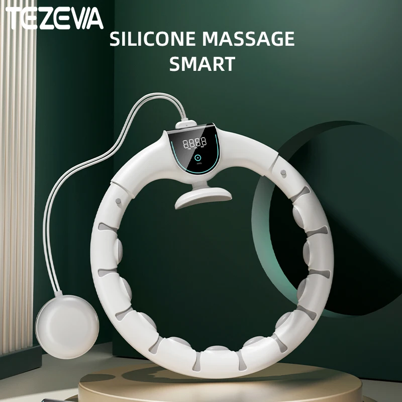 

TEZEWA умные обручи для фитнеса обруч для похудения серый электронный счетчик обруч съемный регулируемый для женщин