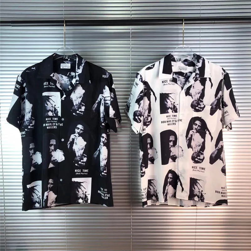 

Hawaiian WACKO MARIA Oversize Vacation Casual Men Women 1:1Wacko Maria Shirt