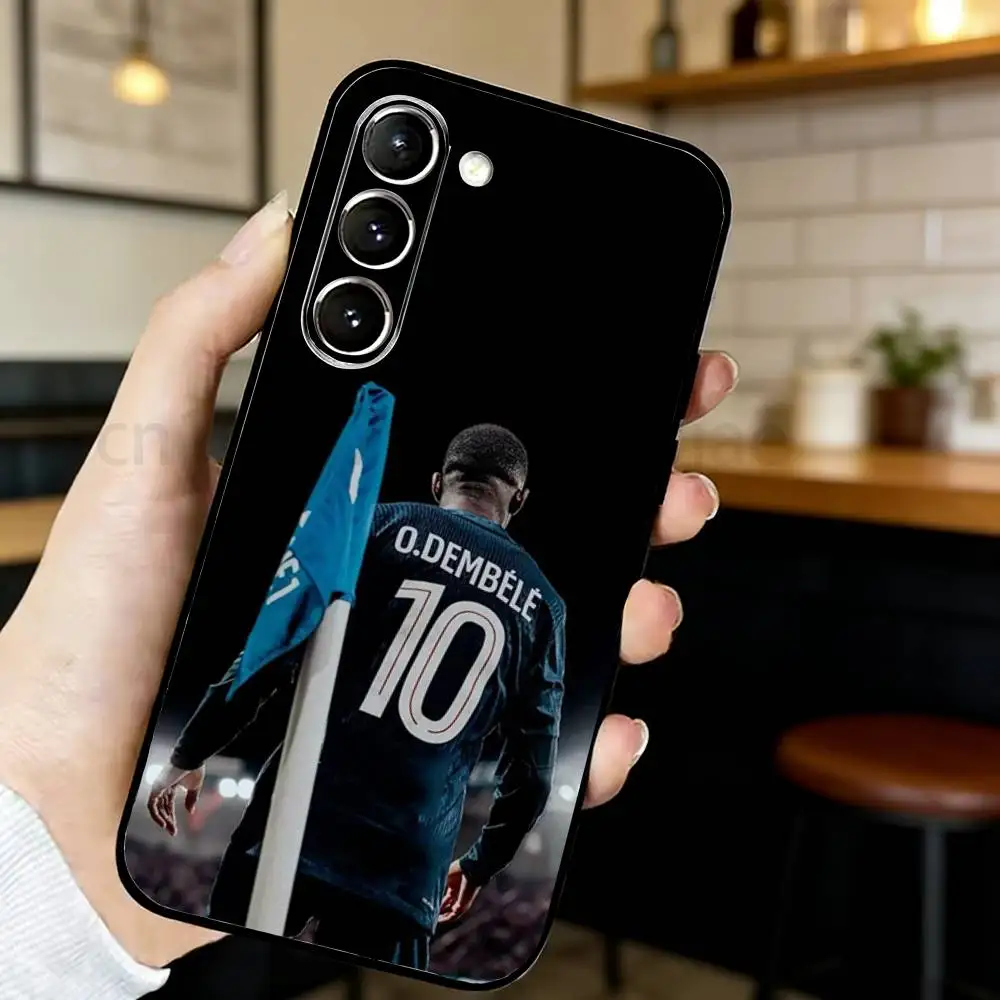 Фото Чехол для телефона Football 10 для Samsung S20,21,22,23,24,25,26 для D-Dembele-S Ultra,Plus,Lite,FE, черный мягкий чехол №3