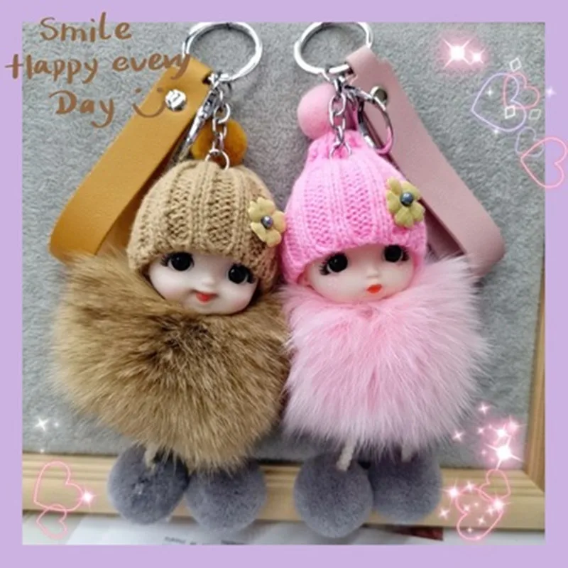 Детский брелок Smile Fox Fur милый пушистый брелок-Плюшевая Кукла украшение для