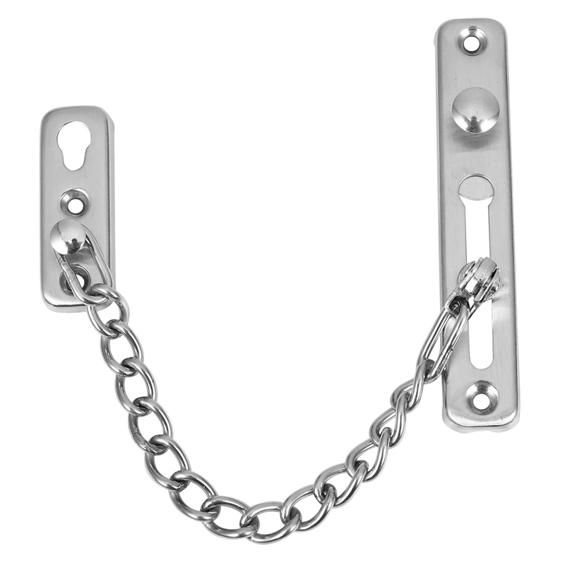 

Скользящий защитный замок с цепочкой серебристый