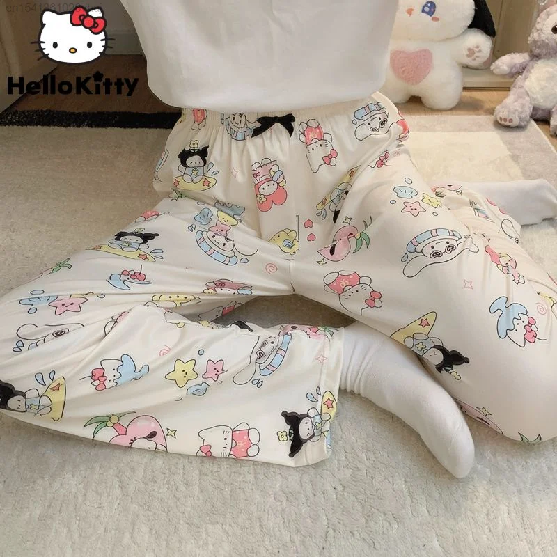 Женские Пижамные брюки женские домашние милая повседневная одежда для сна