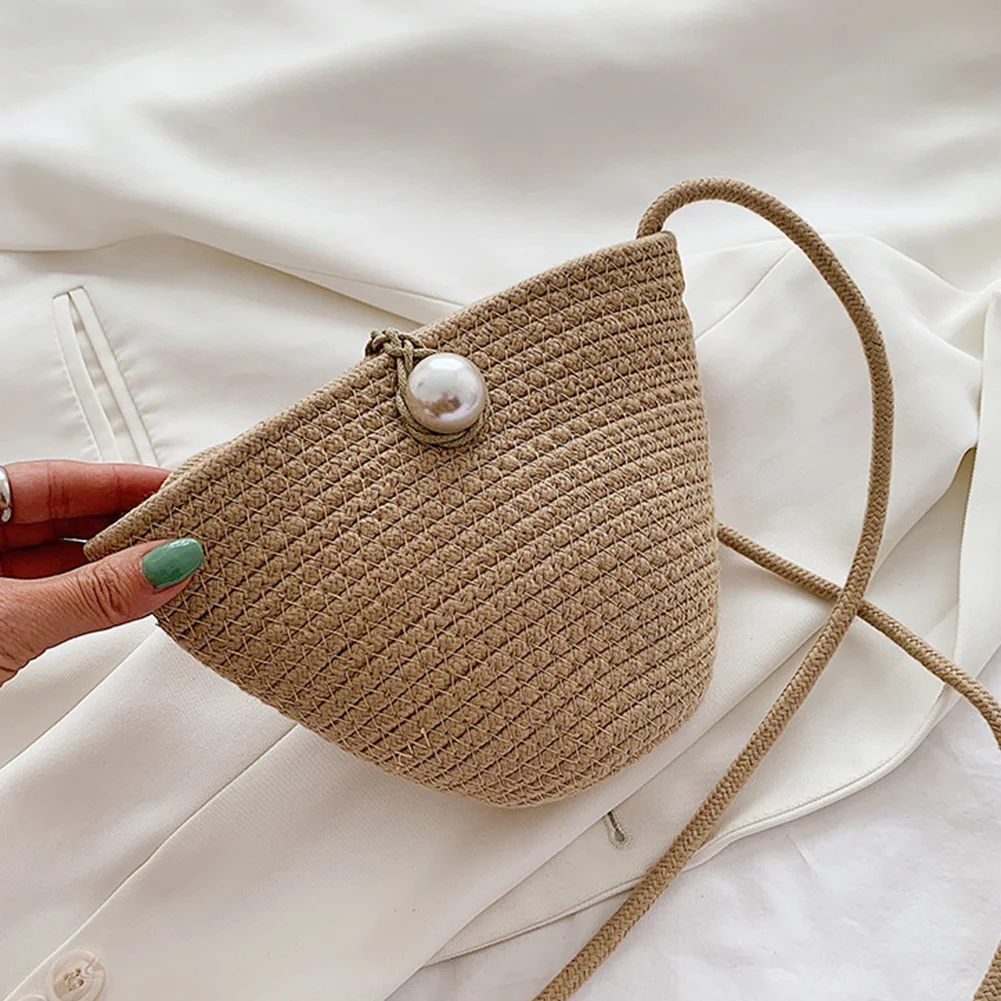 

Woven Round Women Straw Crossbody Bag Tassle Design Small Handbag Knit Summer Beach Shoulder Messenger Bag Lady Totes