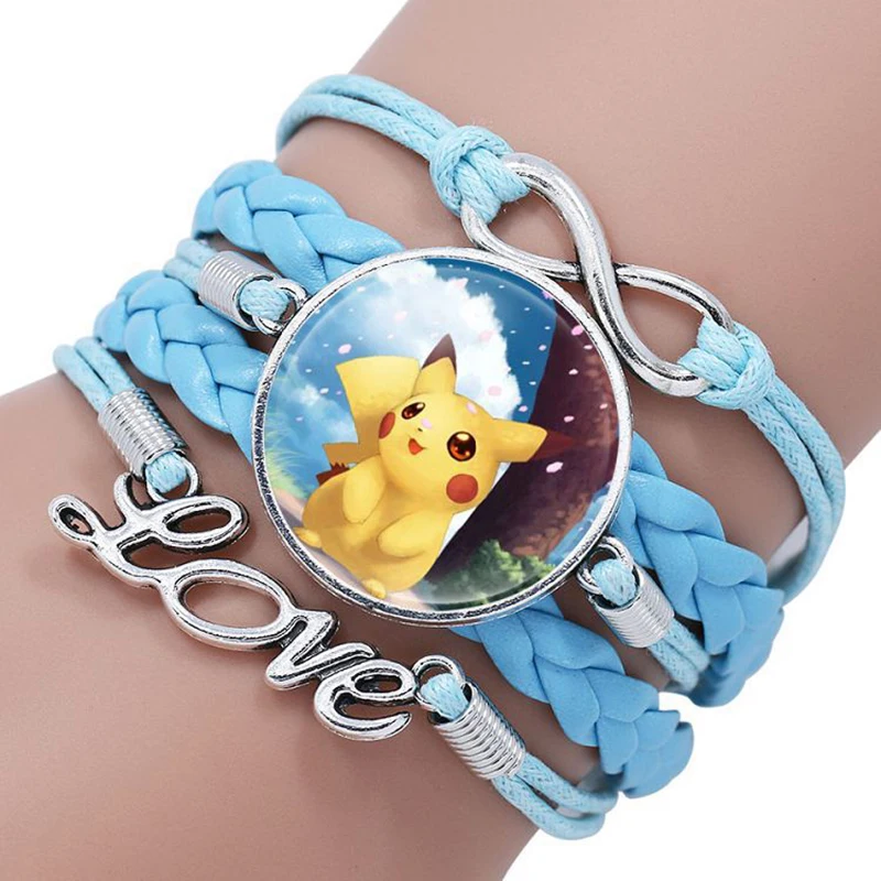 

Pokemon Pikachu Anime Figures Cartoon Bracelet Kids Cosplay Prop Accessories Jewelry Poke Ball Party Kawaii Toys Birthday Gifts
