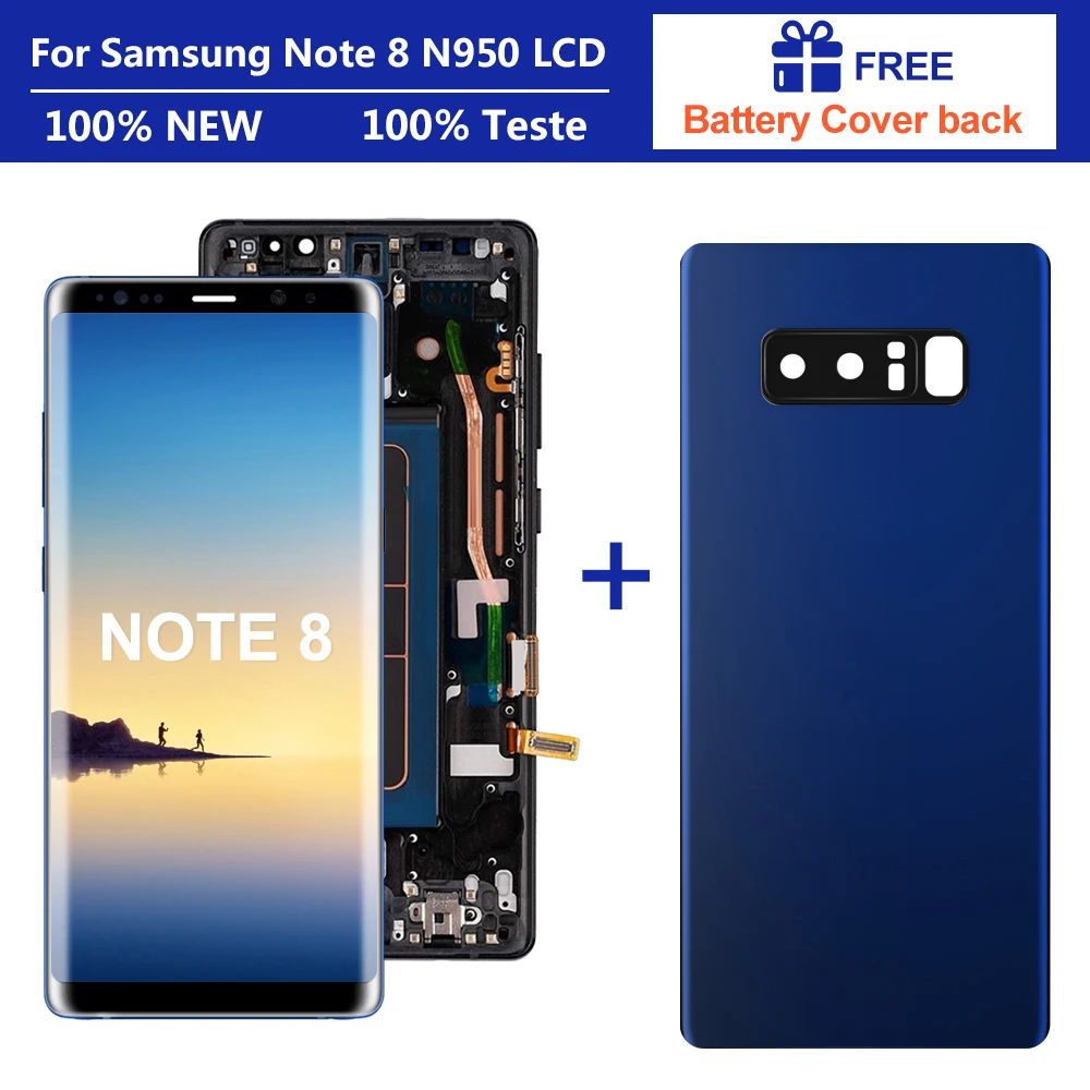 

6.3" Original For SAMSUNG Galaxy Note 8 N950 N950F LCD Display Touch Screen Digitizer N950FD N950U With Frame Repair Parts