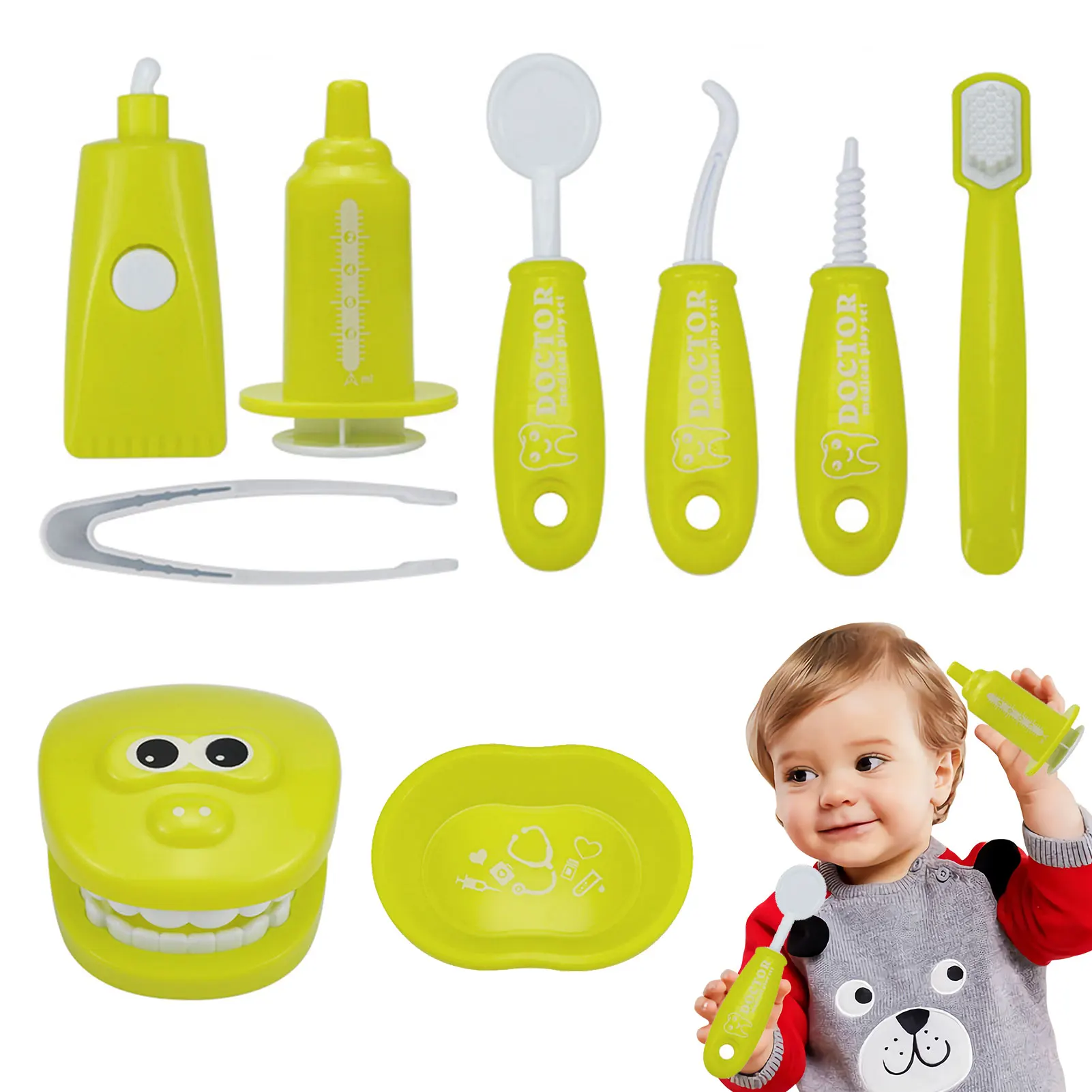 

Докторский набор для детей, стоматологический докторский Игровой Набор для малышей, стоматолог, ролевые игры Монтессори, Обучающие игрушки...