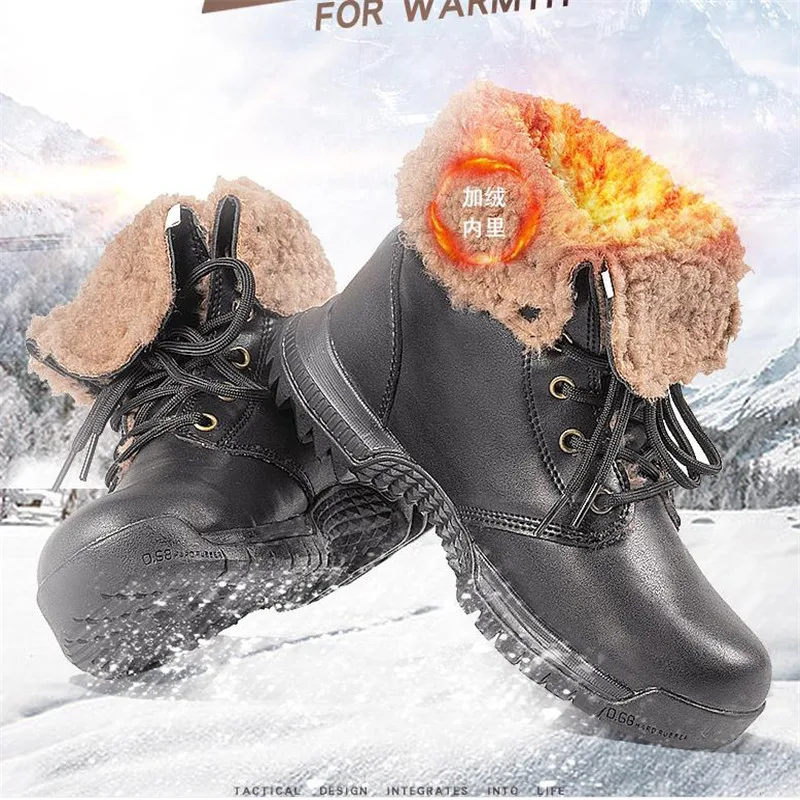 

Мужские камуфляжные ботинки, черные военные ботинки до щиколотки, теплая тактическая обувь для пустыни, большой размер 46, для зимы, 2019