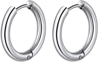 chainspro earrings for men and women 316l stainless steel punk huggie ring earrings mens jewelry perforated earrings cp923