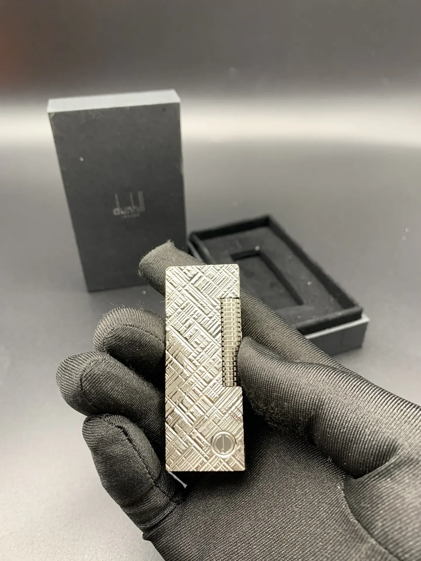 Металлическая ветрозащитная Зажигалка Dunhill для кухни и барбекю с серебряным