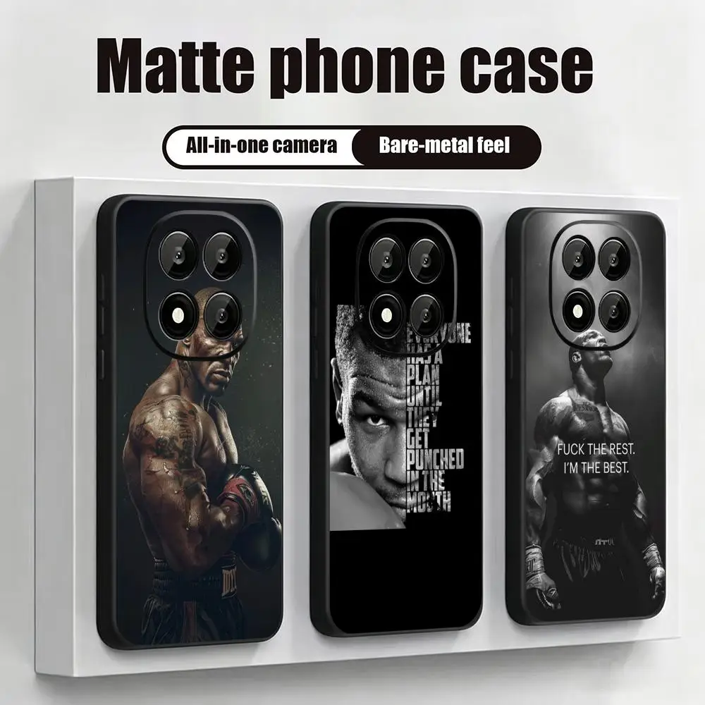 Фото Мягкий черный чехол для телефона Power Fighter Mi-ke Ty-son для Redmi Note15 11 12 13 14Pro Plus S 5G 14C A3 №2