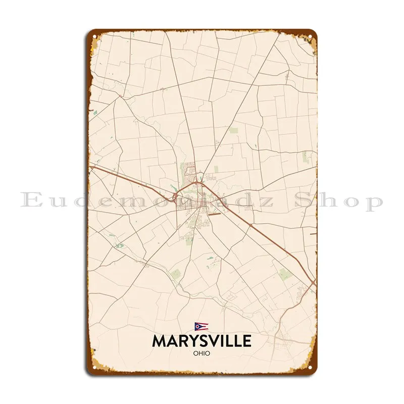 

Металлический плакат Marysville Oh, винтажный, сделанный на заказ, для создания кинотеатра, жестяной плакат