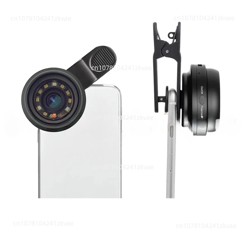 Поляризованная оптическая 10X кожаная лупа для смартфона дерматоскоп DE-400