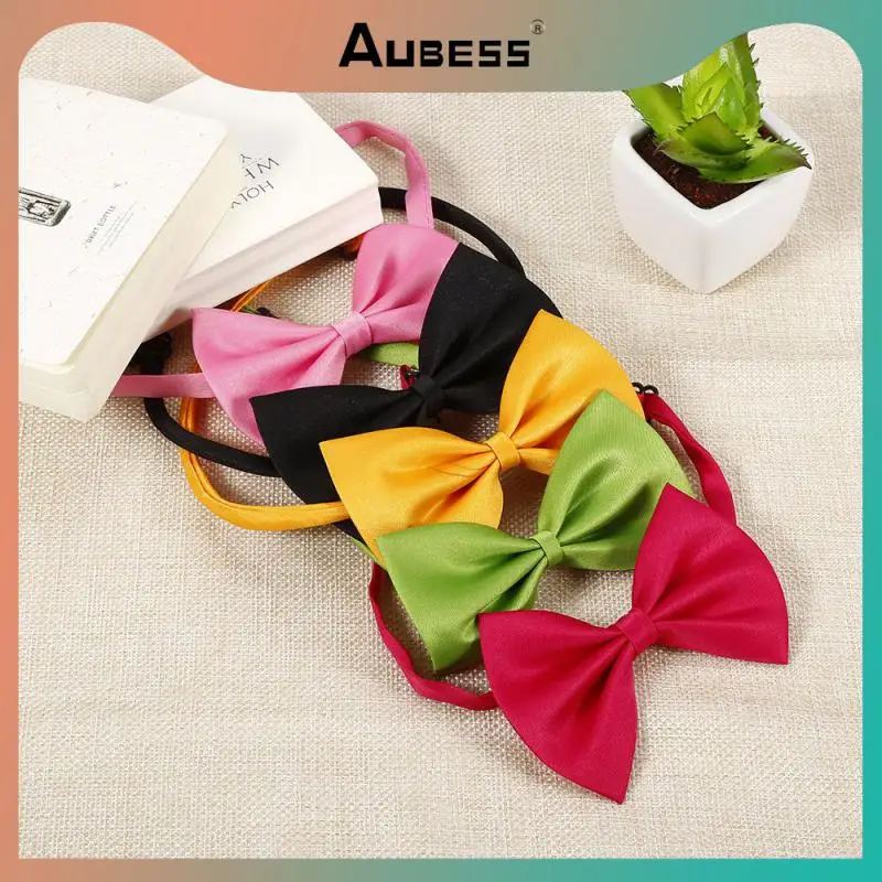 

Dog Bowknot Puppy Bow Ties 50pcs Pet Dog Cat Necklace Colorful Decorate Puppy Necktie Bow Tie Dog Pet Supplies Ties Collar