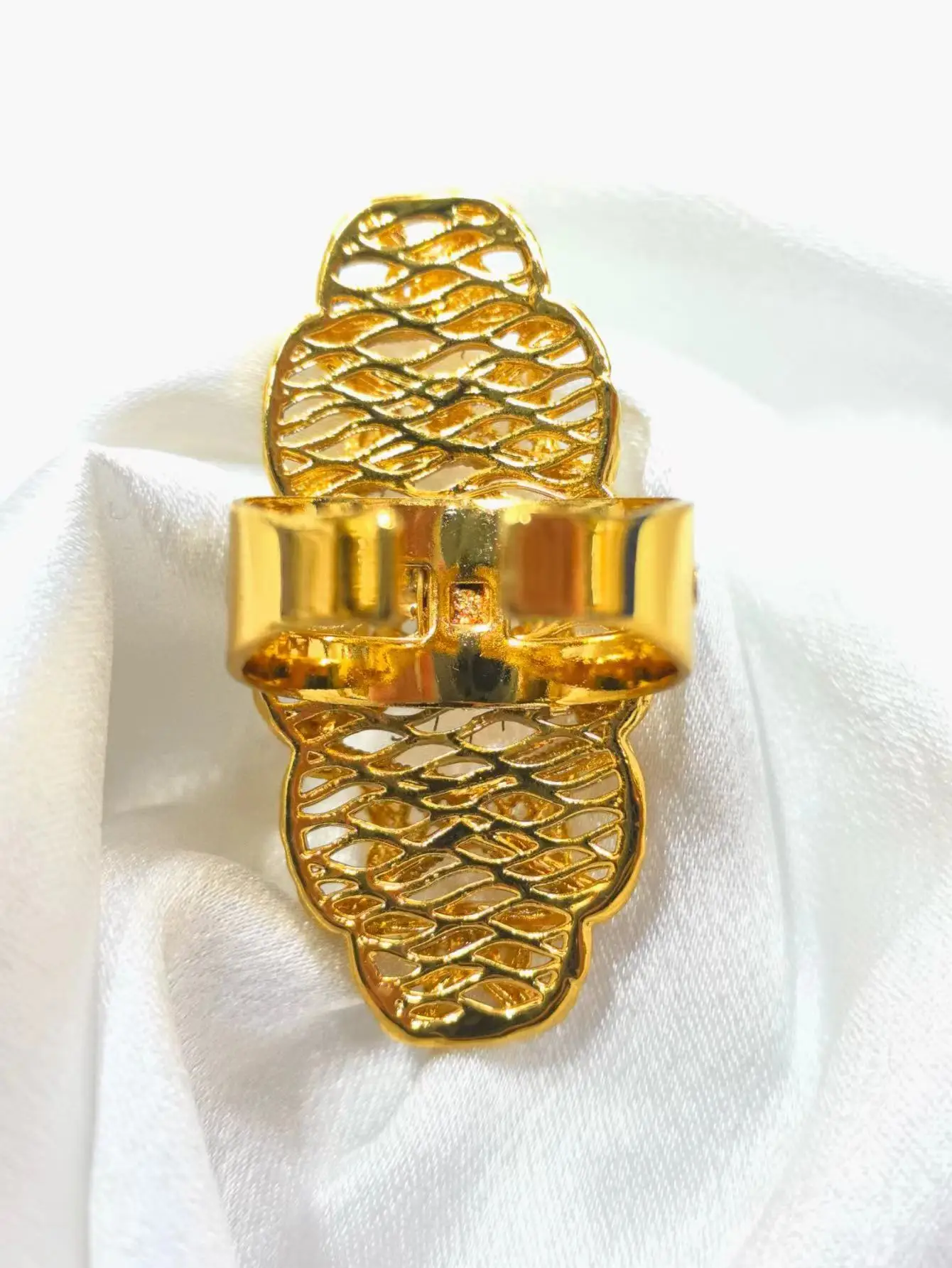 Золотое кольцо из Дубая для женщин бразильское позолоченное свадебное украшение