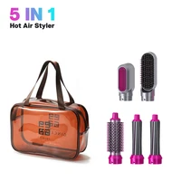 new electric hair dryer blow hair curling iron rotating brush hairdryer hair styling tools professional 5 in 1 hot air brush