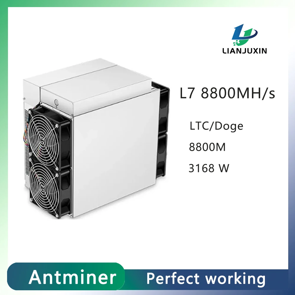 Bitmain Antminer L7 8880MH/s, новый Litecoin Dogecoin Asic Miner 3168 Вт с блоком питания