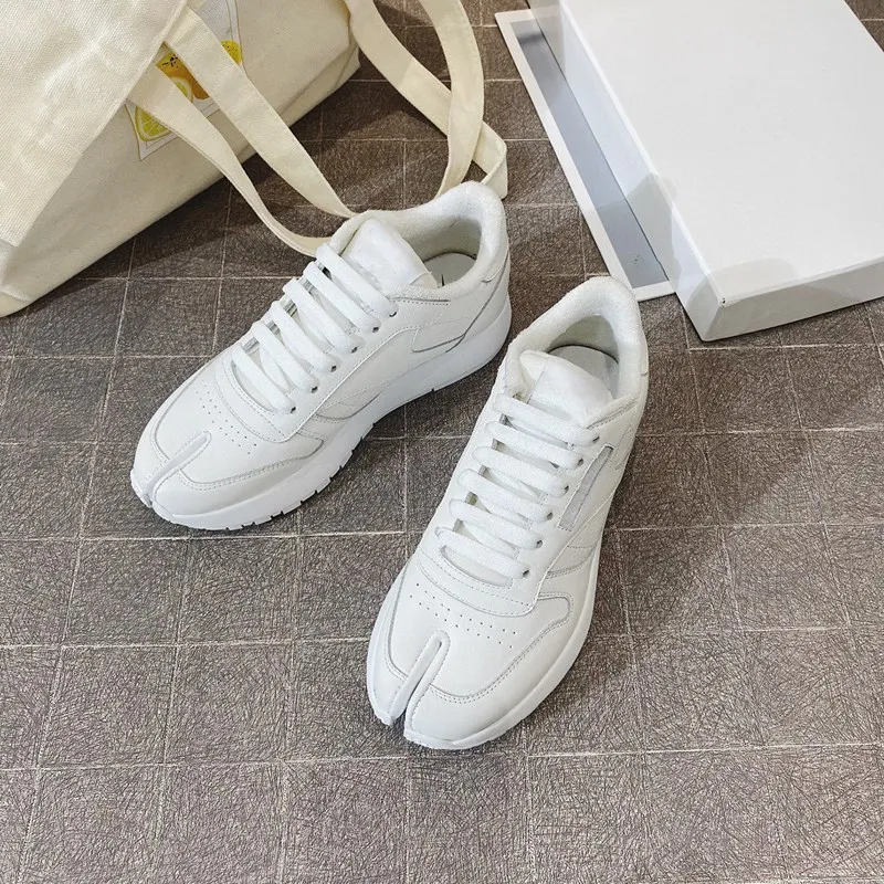 

Chunky Sneakers Men Women Slip Toe Board Shoes Fashion Casual Genuine Leather Cowhide Breathable Height Increased Platform Shoes