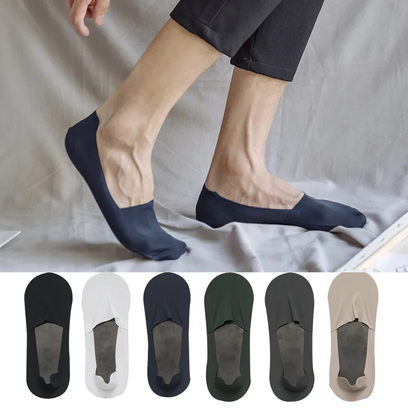 

Thin Show Absorb No Silicone Invisible Men Sock Summer Low Pairs Non-slip Cut Socks Bottom 3 Sock Cotton Sweat Casual Breathable