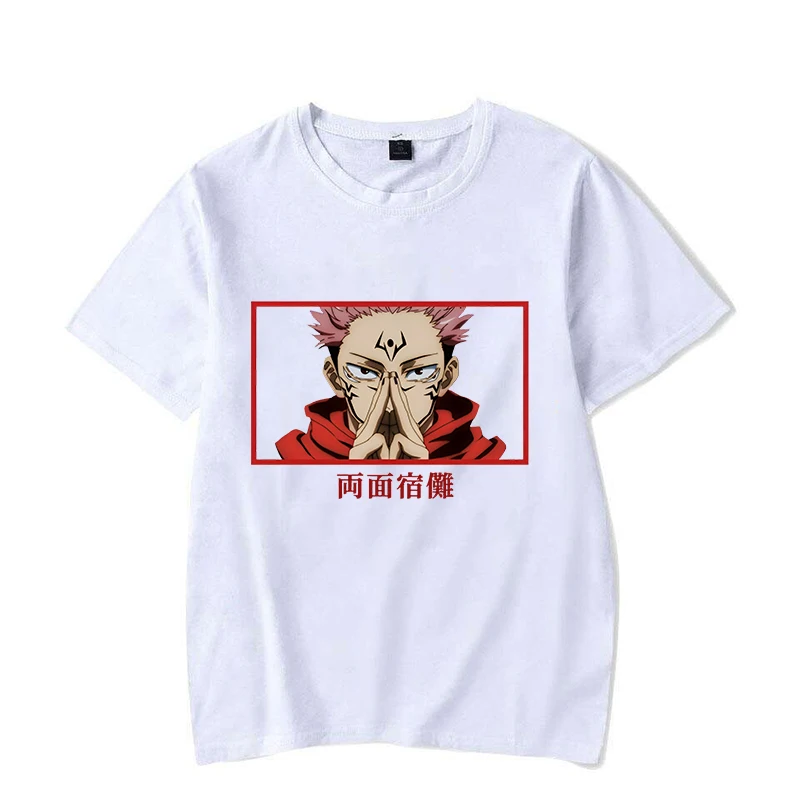 Футболка с принтом аниме Ryomen Sukuna летняя повседневная свободная футболка женские
