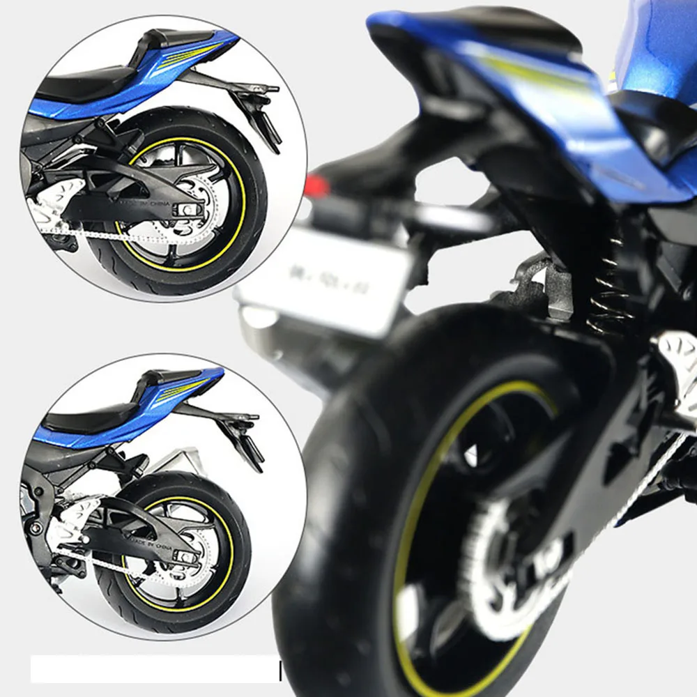 Модель мотоцикла Suzuki литая под давлением 1/12 17 см для бездорожья мотор GSX-R1000 с