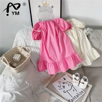 new summer kids clothes fashion short sleeve princess dress cute party korean toddler little girls costume