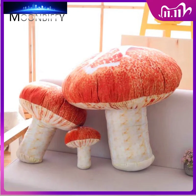 

Lovely Plush Toys Mushroom Softi Cute Valentine 3D Small Food Vegetable Home Pillow Plush Kids Toys Stuffed Zipper Toys