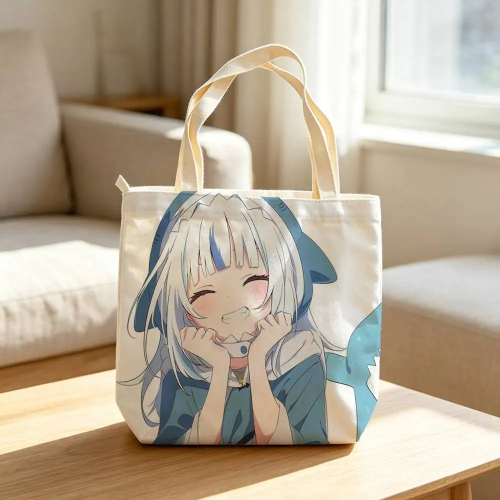 Сумки для хранения HoloEN G-Gawr G-Gura VTuber, водонепроницаемые холщовые сумки, подходящие для посещения занятий, походов за покупками, подарков и поездок на работу. (art.: 3920dbfe7cc5a) - 3920dbfe7cc5a