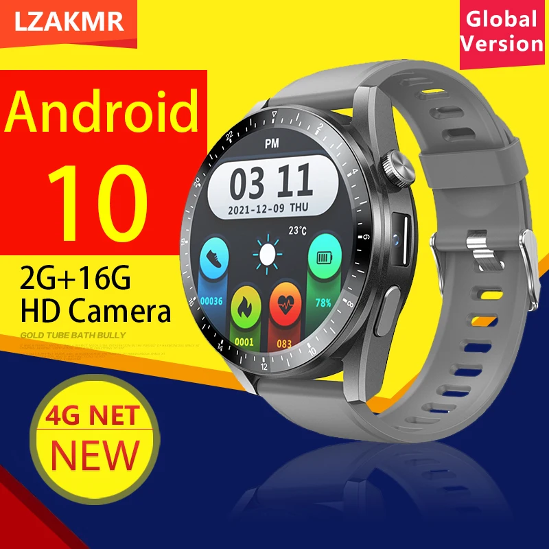 Смарт-часы LZAKMR A2 4G Android 10 экран 2022 дюйма GPS Wi-Fi SIM-карта |