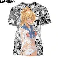 anime girls sexy school lingerie t shirts 3d print men hentai sexy bikini girls otaku harajuku shirt tops alternative clothing