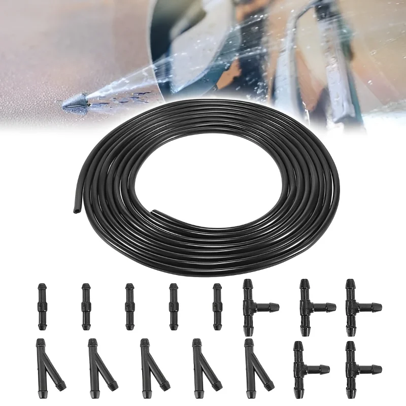 

T Y I Type Car Wiper Spray Pipe Joint Windshield Washer Pipe Nozzle Wiper Cleaning Water Hose Tube Joint Tube Auto Accessories