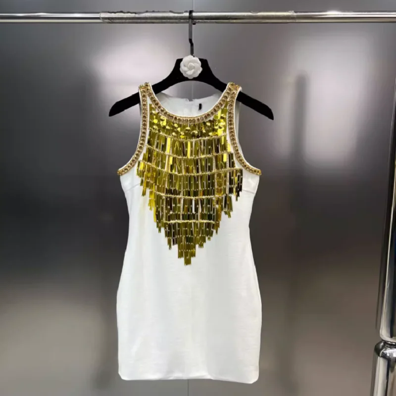 

2023 woman mini skirt satin corset sexy women tank top dress new fashion high quality sequin skirt