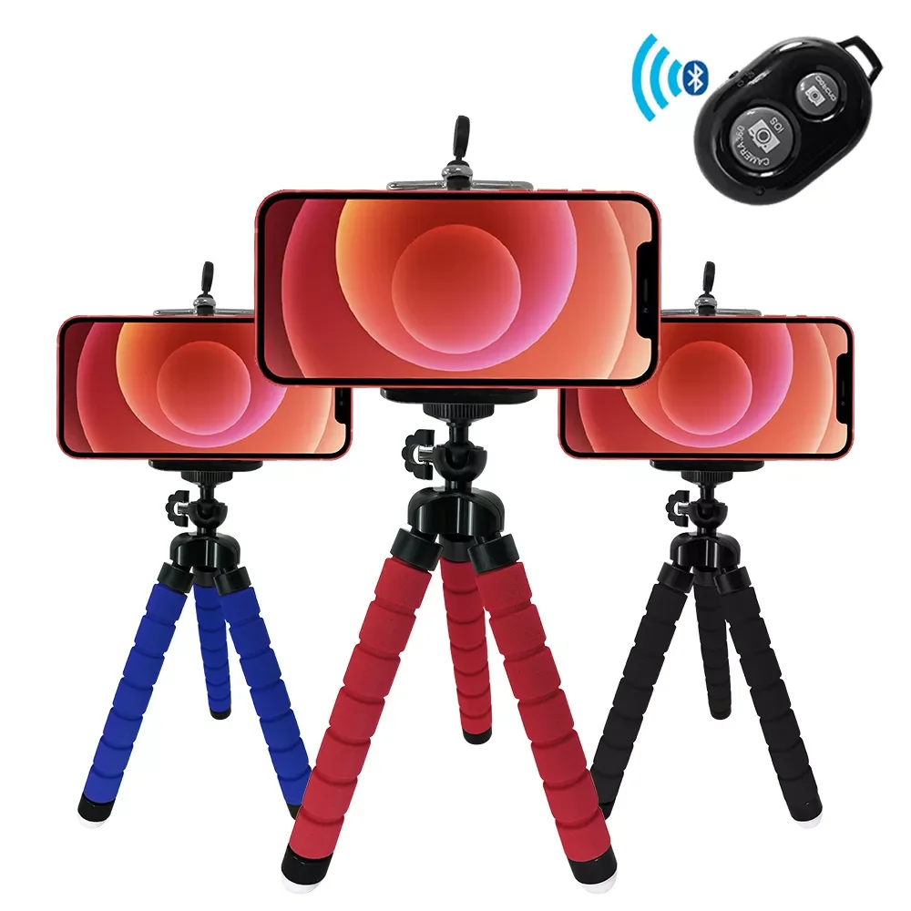 

Mobile Cell Holder Flexible Octopus Tripod Stand Sponge Lazy Deformation Remote Controller Bluetooth Photo Accessories