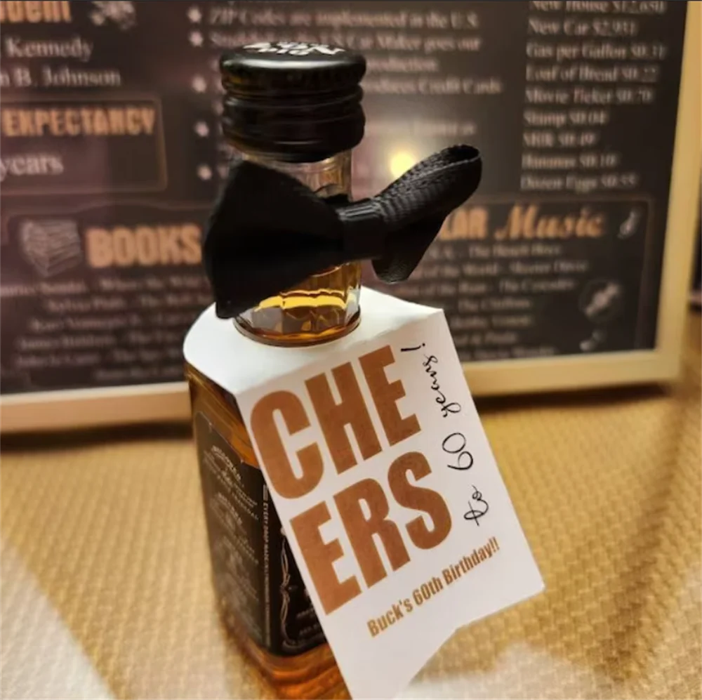 Подвеска на бутылку для ликера 50 шт украшение годы 30 40 21 60 лет