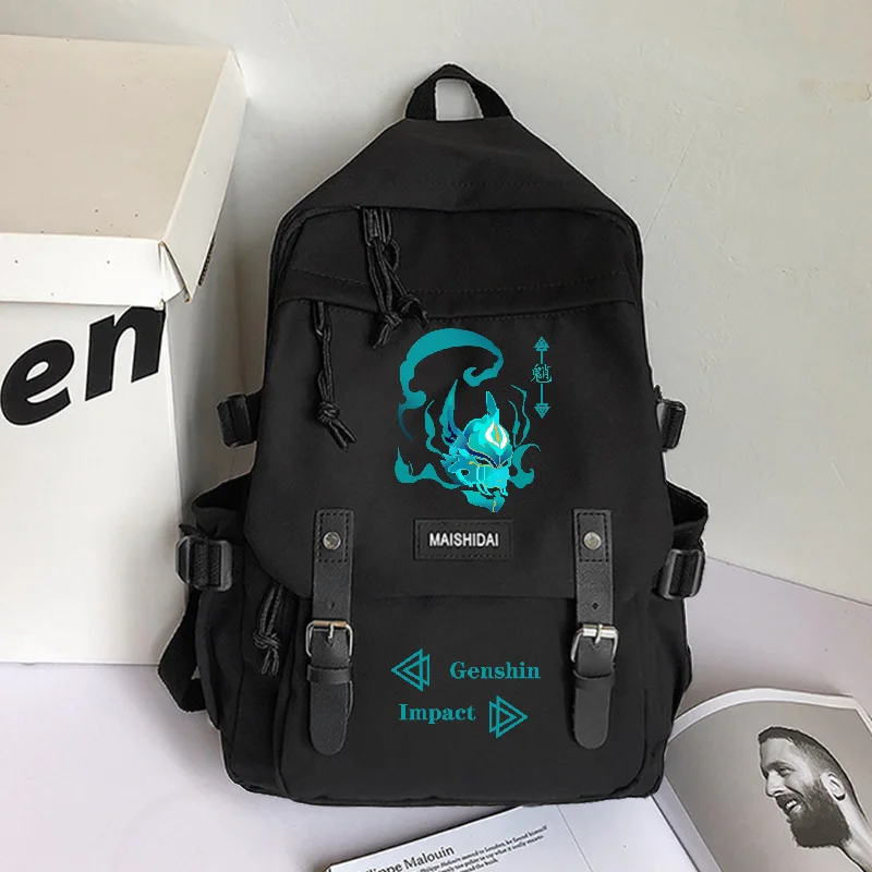 

Game Genshin Impact Xiao Cosplay Casual High Capacity Backpack Schoolbag Laptop Travel Bag Fashion Student Knapsack Daily Gifts