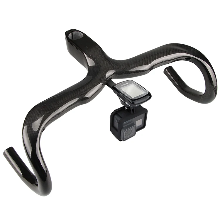 

GUB 692 3K Carbon Fiber Mountain Bike Computer Headphone Stem Mount Curved Handlebar Mount for GARMIN CATEYE Bryton GoPro Mount