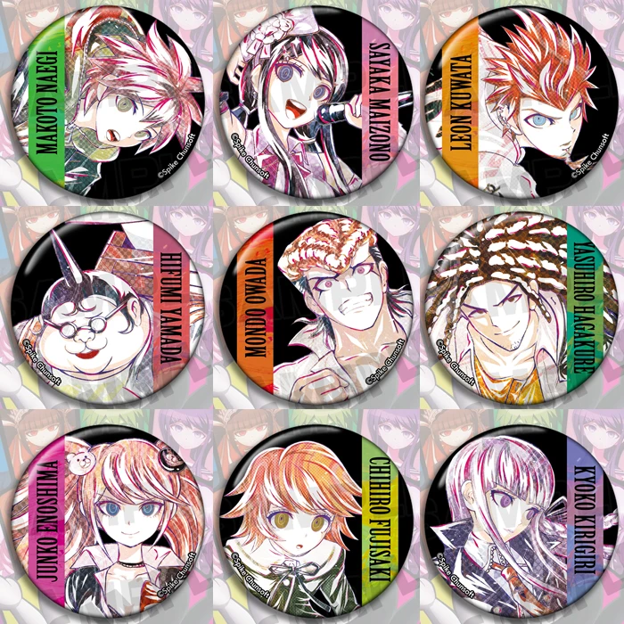 

Kirigiri Kyoko Anime Figure Brooch Badge Danganronpa: Trigger Happy Havoc Anime Brooch Badge Enoshima Junko Peripheral Toys Gift