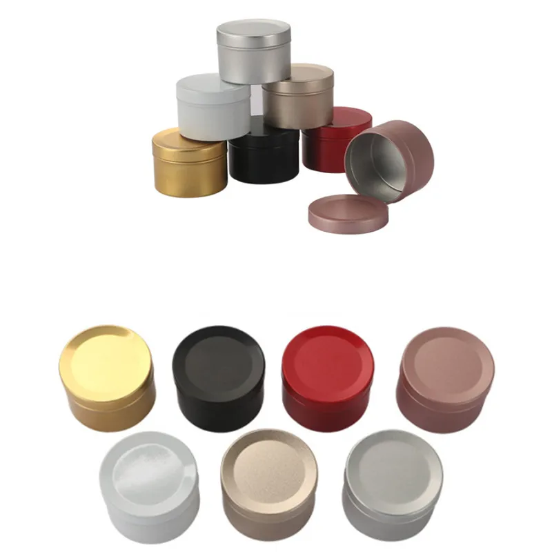 

7pcs Round Aluminum Tin Tea Light Cups Empty Case Candle Wax Containers Candle Mold DIY Wax Candles Tealight Accessories 50ml