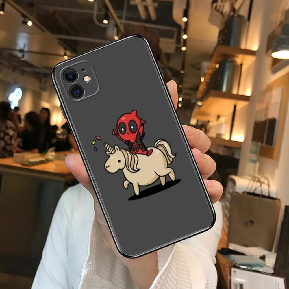 Фото Милые чехлы для телефонов Marvel Дэдпул для iphone 13 Pro Max, Чехол 12 11 Pro Max 8 PLUS 7PLUS 6S XR X XS 6 mini se, мобильный сотовый телефон №3