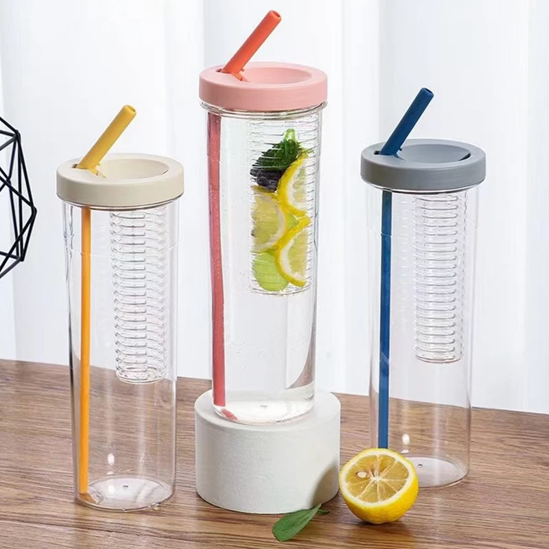 S Dry Wet Separation Fruit Lemon Filter Plastic Drinking Bot