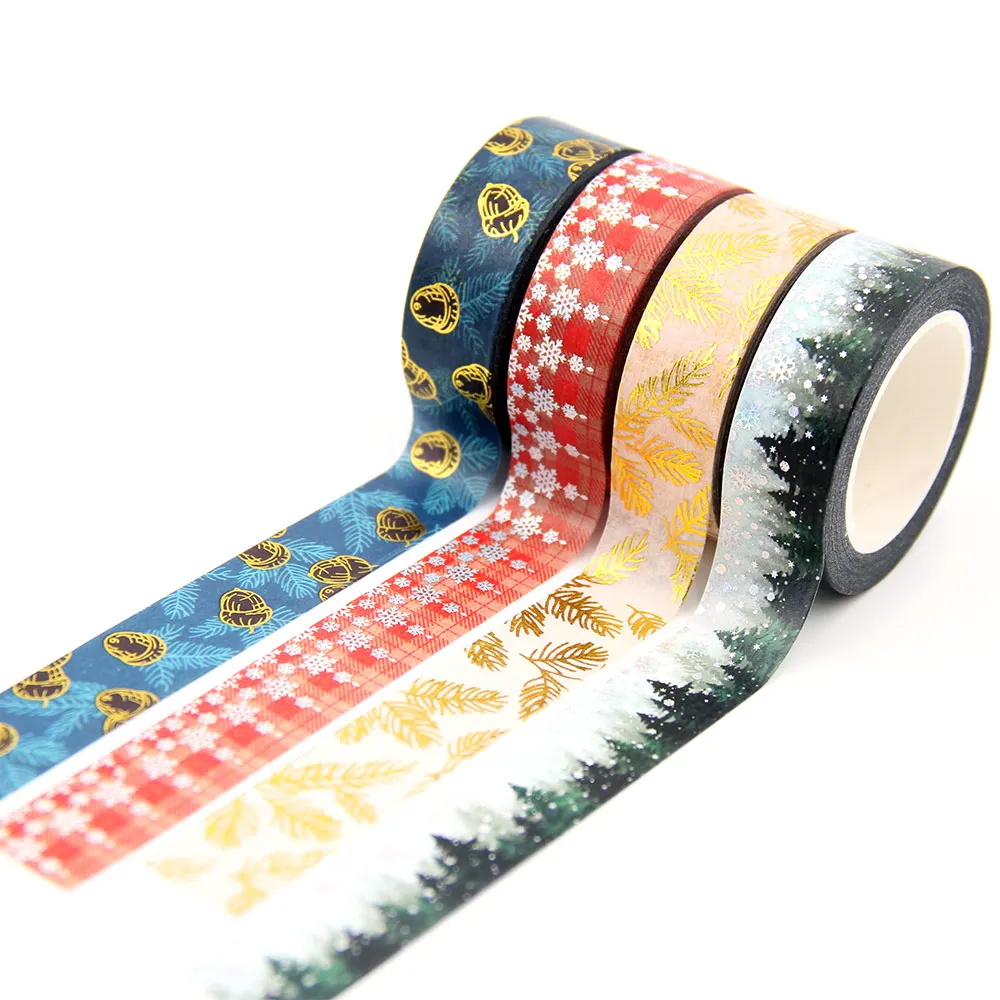 

2021 NEW 1PC 10M Merry Christmas Snow Snowman Deer Tree Decorative Washi Tape DIY Scrapbooking Masking Tape School Office Supply